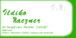 ildiko maczner business card